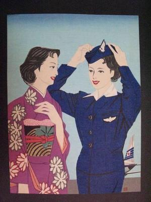 Minagawa Chieko: Japan Airlines Pamphlet - A — 日本航空チラシ - A - Japanese Art Open Database