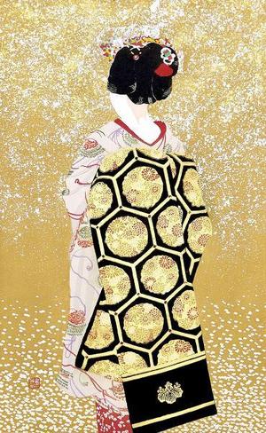 Miyamoto Shufu: Maiko (Light Snow) — 舞妓（小雪） - Japanese Art Open Database