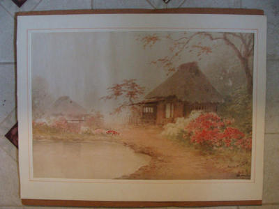 Mori Kinzen: Small Farmlet by Pond - Japanese Art Open Database