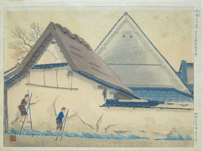 Mori Masamoto: House at Ikaruga- Nara Prefecture — 斑鳩の民家 - Japanese Art Open Database