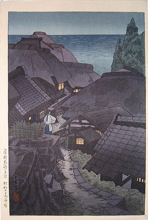 瀧和亭: Evening at Boshu Futoumi in Awa Province- Boshu Futoumi no Yube - Japanese Art Open Database