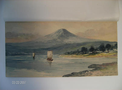 Nakamizo Fuji: Junks in a Bay by Fuji - Japanese Art Open Database