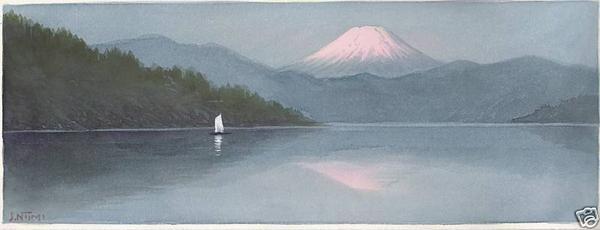Niimi S: Fuji Lake Reflection - Japanese Art Open Database