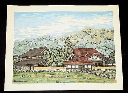 Nishijima Katsuyuki: Unknown farmhouse village - Japanese Art Open Database