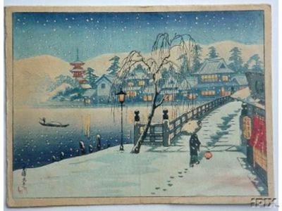 Nishimura Hodo: Untitled snow scene - Japanese Art Open Database