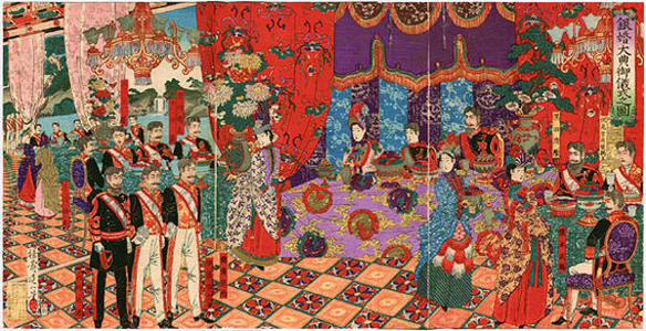 Watanabe Nobukazu: Silver Anniversary of Emperor and Empress Meiji - Japanese Art Open Database