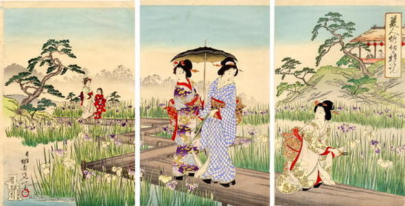 渡辺延一: The Iris Garden - Japanese Art Open Database