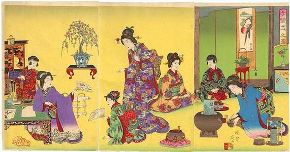 Watanabe Nobukazu: Tea Ceremony and Drawing — 女禮式の図 - Japanese Art Open Database