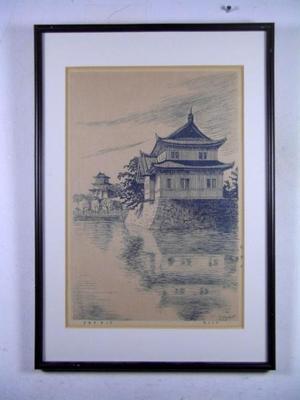 Nouet Noel: Kikyomon (Imperial Palace Outer Garden) — 桔梗門 - Japanese Art Open Database