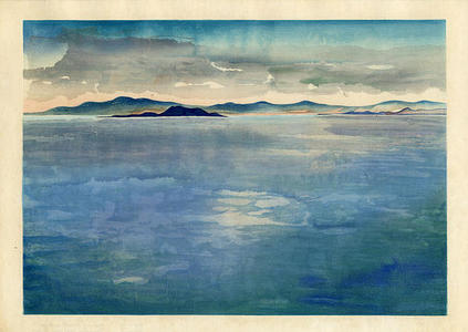Obata Chiura: Before the Rain, Mono Lake - Japanese Art Open Database