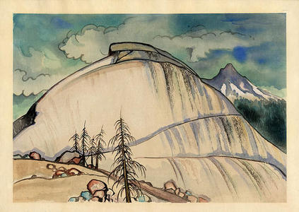 Obata Chiura: Death Grave's Pass and Tenaya Peak - Japanese Art Open Database