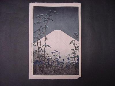 Japanese Print "Fuji" by Okada Koichi (行一)