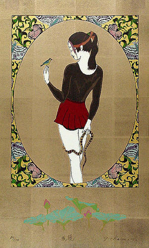 Okamoto Yoshimi: White Fox Mirror - Japanese Art Open Database