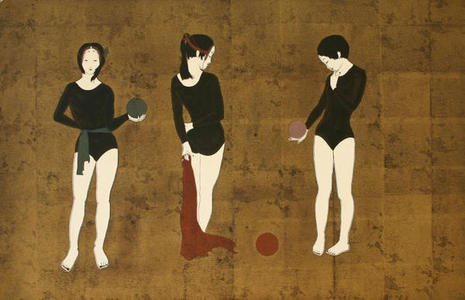 Okamoto Yoshimi: White Fox Sisters - Japanese Art Open Database