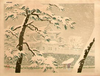 Okumura Koichi: Nijo Castle - Winter - Japanese Art Open Database