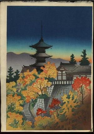 Koyo: Autumn at Kiyomizu Temple in Kyoto - Japanese Art Open Database