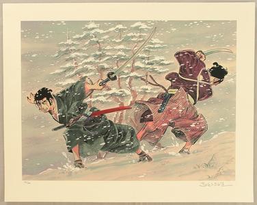 Saito Takao: Duel in the Snow - Japanese Art Open Database