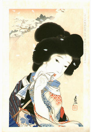 Sengai Igawa: April- Rain of Blossoms - Japanese Art Open Database