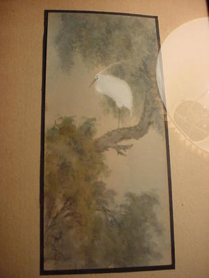 Seppo: Heron in tree - Japanese Art Open Database