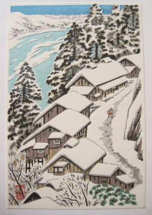 Shien: Village in Snow - Japanese Art Open Database