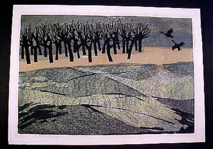 Shima Tamami — 島 珠実: Scene of Flying Ducks — Sabukamo Tobu Fuukei - Japanese Art Open Database
