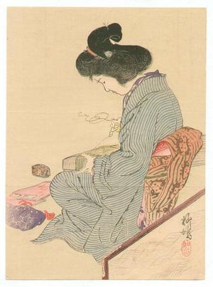 Japanese Print "Matsu Kaze" by Shimazaki Ryuu (1865-1937)