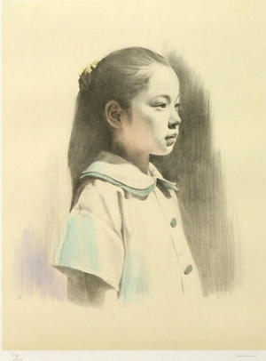 Shimizu Etsuo: Fruit - Young Girl — 果実 - Japanese Art Open Database
