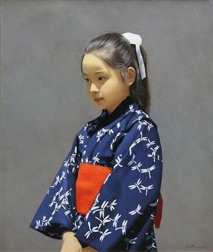 Shimizu Etsuo: Young Girl — 少女 - Japanese Art Open Database