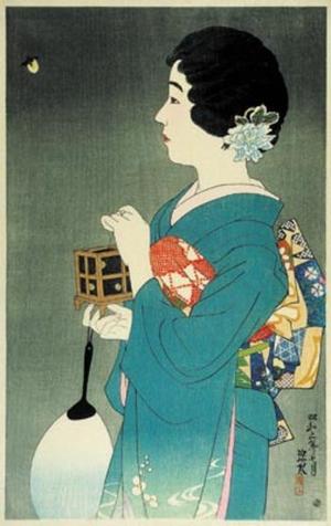 伊東深水: Catching fireflies — Hotaru-gari - Japanese Art Open Database