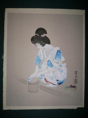 伊東深水: After bathing — 浴後 - Japanese Art Open Database