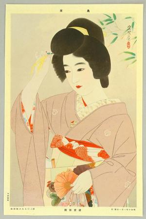 伊東深水: Beauty and Hair Ornament - Japanese Art Open Database