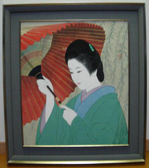 Ito Shinsui: Beauty below the willow — 柳下美人 - Japanese Art Open Database