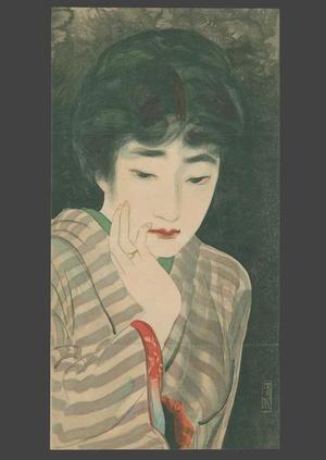 伊東深水: Bijin Contemplating - Japanese Art Open Database
