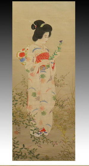 伊東深水: Garden of One Thousand Chrysanthemum — 千菊の庭 - Japanese Art Open Database