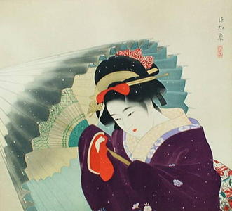 Ito Shinsui: Snow Storm- litho — 吹雪 - Japanese Art Open Database