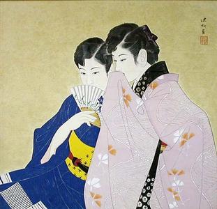 伊東深水: Whisper — ささやき - Japanese Art Open Database