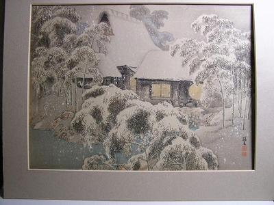 Shoda Kakuyu: Night snow at Fushimi - Japanese Art Open Database