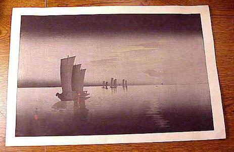 Shoson Ohara: Boats At Night - Japanese Art Open Database