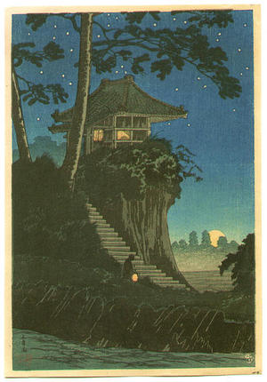 Shotei Takahashi: C7- Moonrise at Tokumochi - Japanese Art Open Database