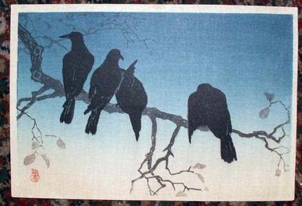 Shotei Takahashi: Four Crows - Japanese Art Open Database