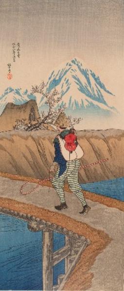 Shotei Takahashi: M-136- Snow on a distant mountain - Japanese Art Open Database