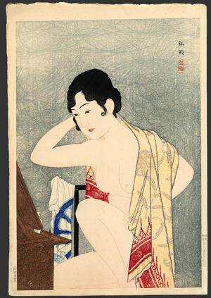 Shotei Takahashi: Make-up Before the Mirror - Japanese Art Open Database