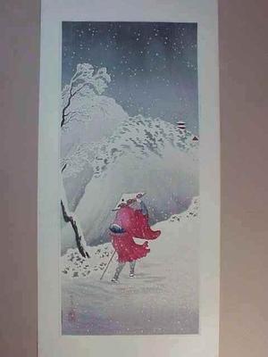 Shotei Takahashi: Mountain Path In Snow At Twilight - Japanese Art Open Database