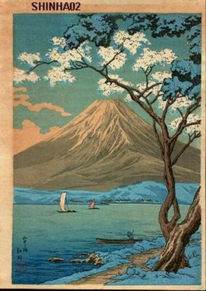 Shotei Takahashi: Mt Fuji from Lake Yamamaka - Japanese Art Open Database