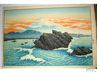 Shotei Takahashi: Mt Fuji from Okitsu - Japanese Art Open Database