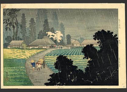 Shotei Takahashi: Magome in rain - Japanese Art Open Database