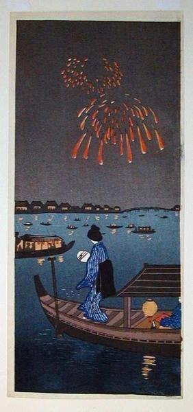 Shotei fake: Fireworks, Shubinomatsu (Fake) - Japanese Art Open Database