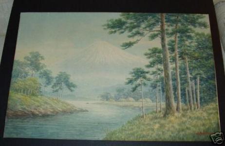 Shumin: Mt Fuji, river, forest - Japanese Art Open Database