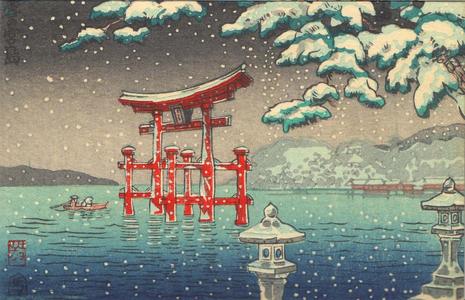 Shunho: Miyajima in Snow - Japanese Art Open Database