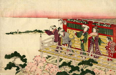 勝川春扇: The Balcony - Japanese Art Open Database